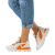 Γυναικεία αθλητικά παπούτσια Mondy λευκό με πορτοκάλι, 3 - Kalapod.gr